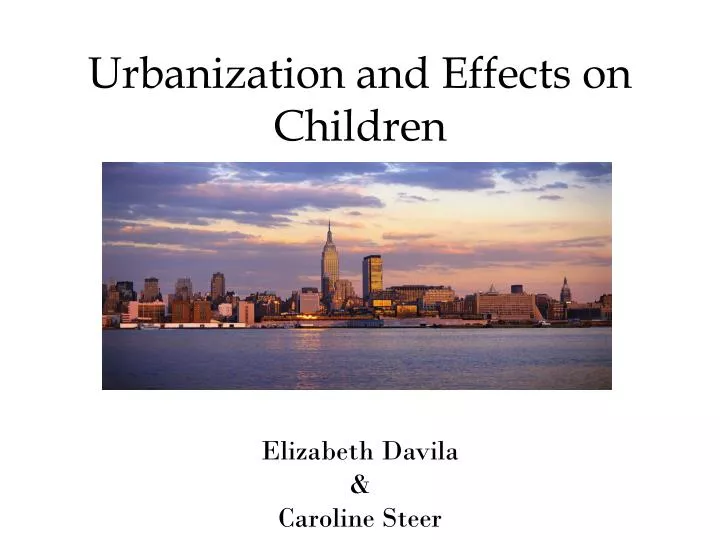 urbanization and effects on children