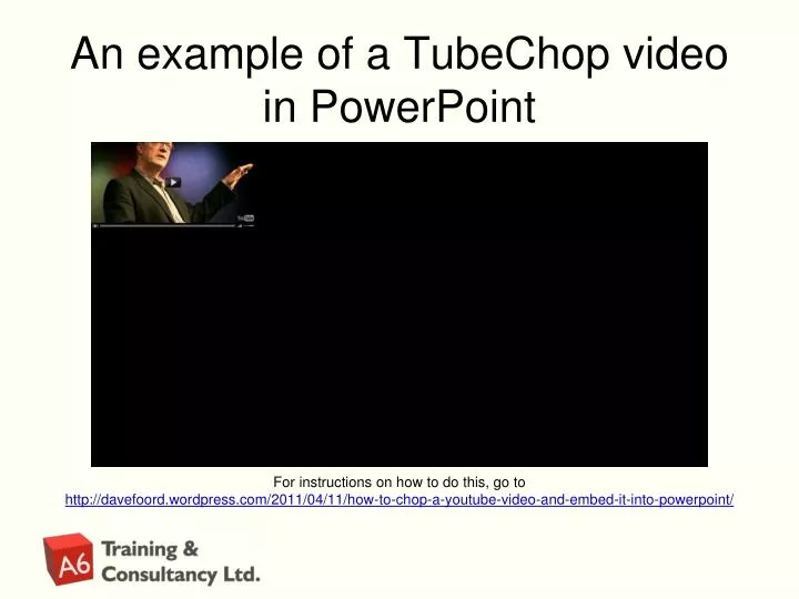 an example of a tubechop video in p owerpoint