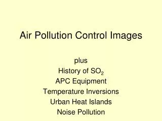 Air Pollution Control Images