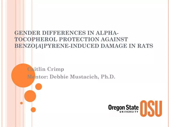 gender differences in alpha tocopherol protection against benzo a pyrene induced damage in rats