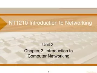 NT1210 Introduction to Networking