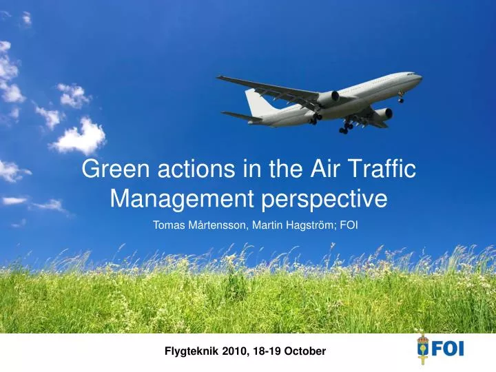 green actions in the air traffic management perspective