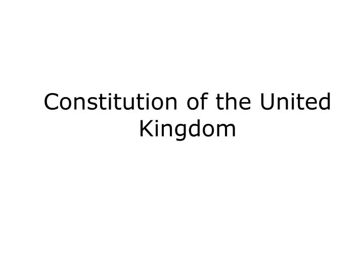 constitution of the united kingdom