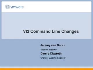 VI3 Command Line Changes
