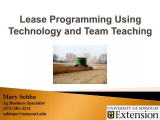 Lease Programming Using Technology and Team Teaching