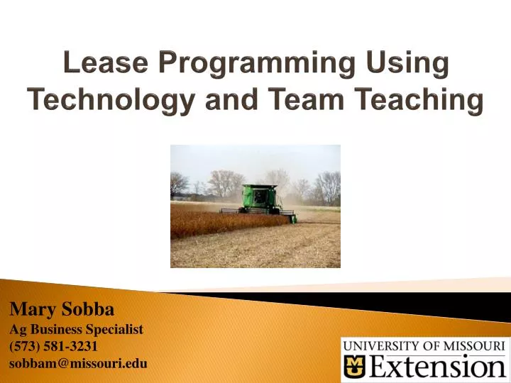 lease programming using technology and team teaching