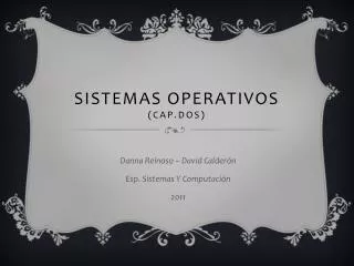 sistemas operativos cap dos