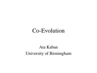 Co-Evolution