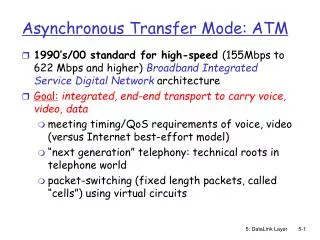 Asynchronous Transfer Mode: ATM
