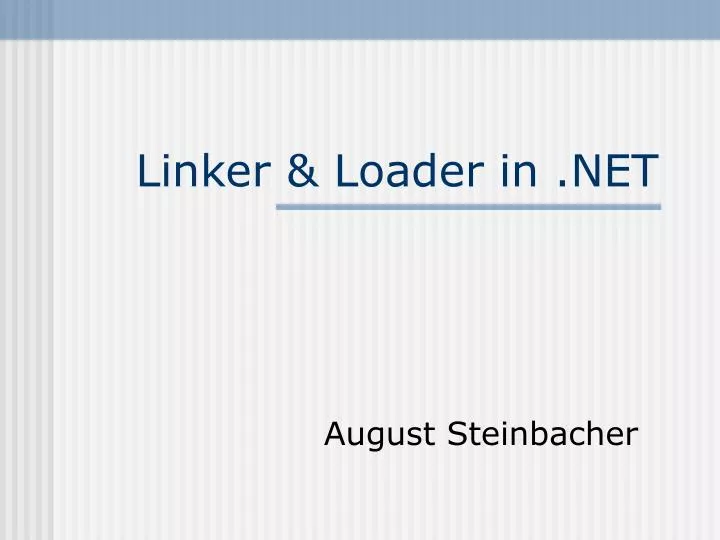 linker loader in net