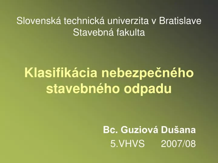 klasifik cia nebezpe n ho stavebn ho odpadu