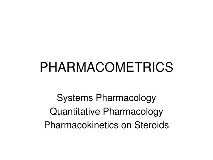 pharmacometrics