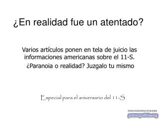 en realidad fue un atentado