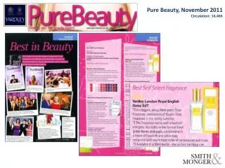 Pure Beauty, November 2011 Circulation : 14,466
