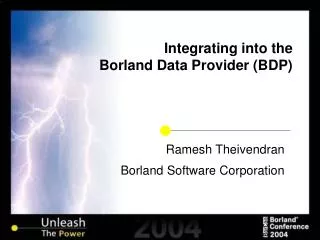 Integrating into the Borland Data Provider (BDP)