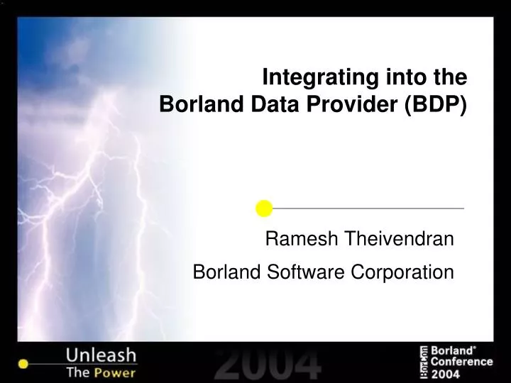 integrating into the borland data provider bdp