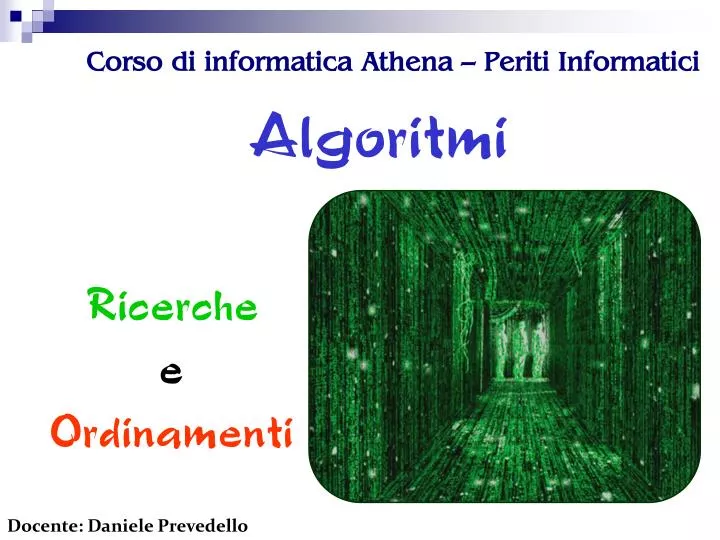 corso di informatica athena periti informatici