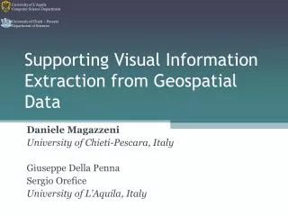 Supporting Visual Information Extraction from Geospatial Data