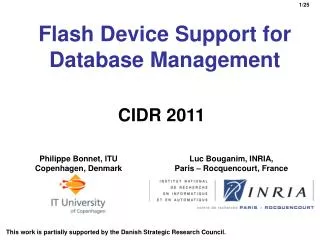 Flash Device Support for Database Management