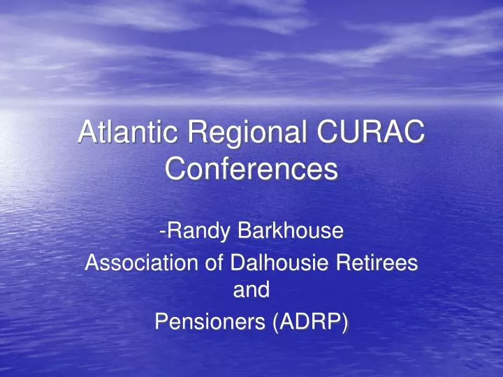 atlantic regional curac conferences