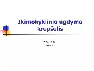 ikimokyklinio ugdymo krep elis