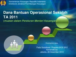 Kementerian Keuangan Republik Indonesia Direktorat Jenderal Perimbangan Keuangan