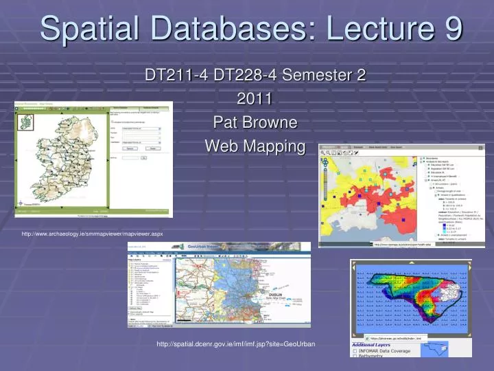 spatial databases lecture 9