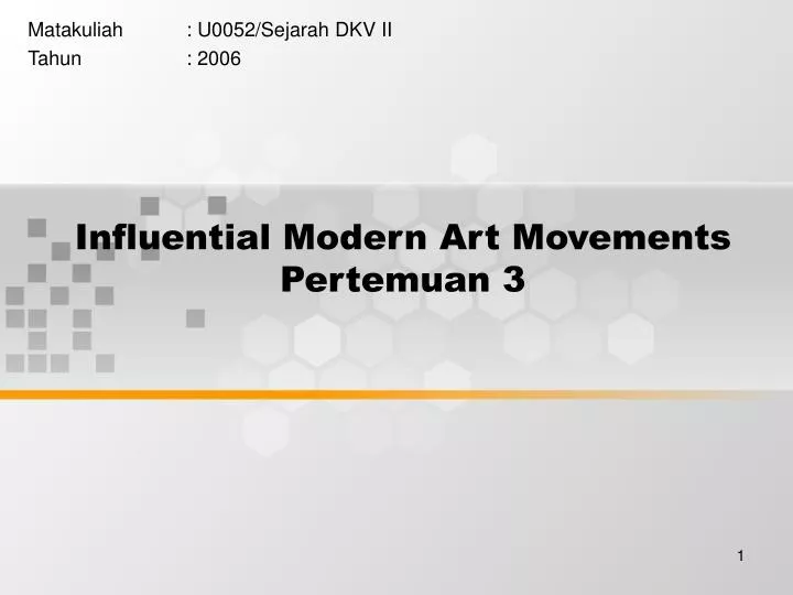 influential modern art movements pertemuan 3
