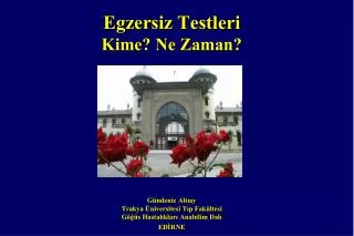 egzersiz testleri kime ne zaman