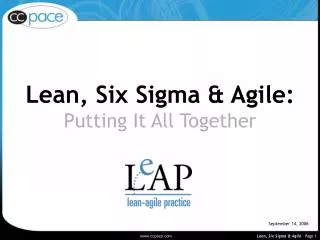 lean six sigma agile putting it all together