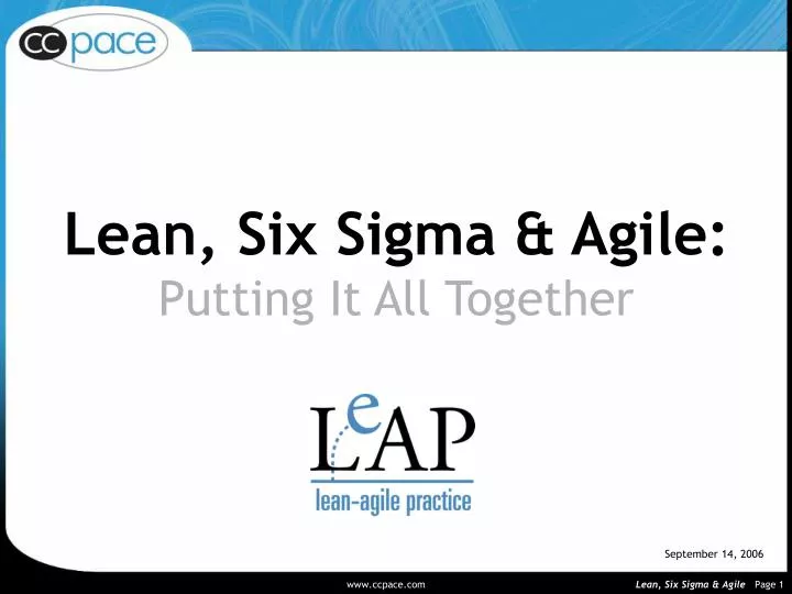 lean six sigma agile putting it all together
