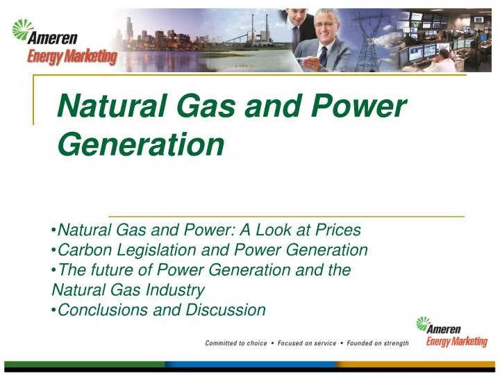 natural gas and power generation