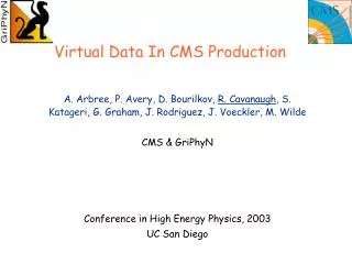 Virtual Data In CMS Production
