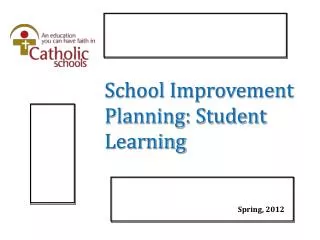 School Improvement Planning: Student Learning
