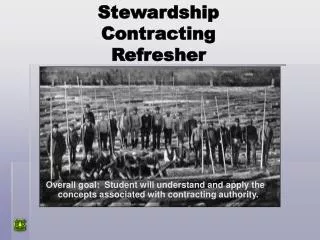 Stewardship Contracting Refresher