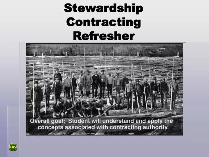 stewardship contracting refresher