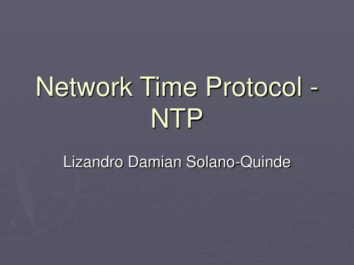 network time protocol ntp