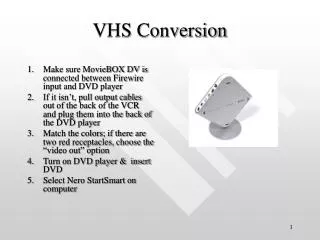 VHS Conversion
