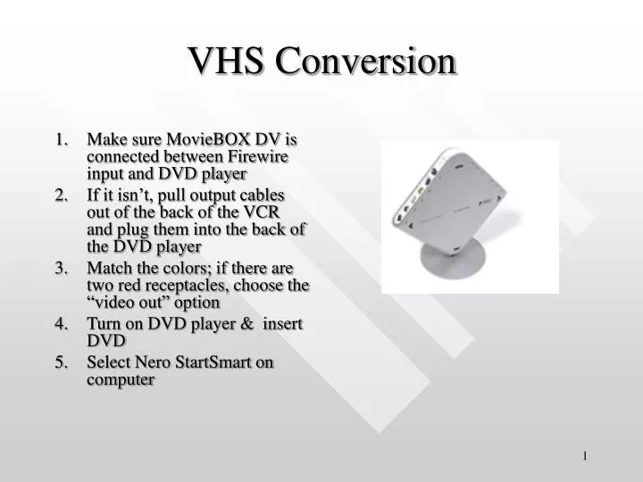 vhs conversion