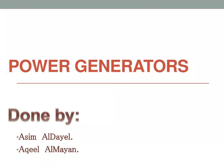 power generators
