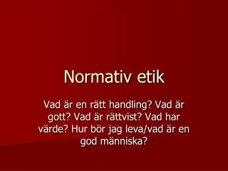 normativ etik