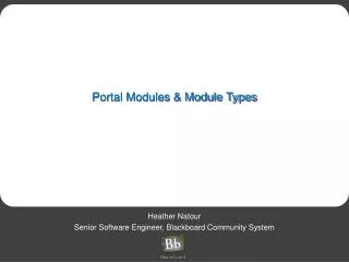 Portal Modules &amp; Module Types