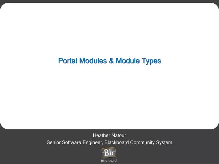 portal modules module types