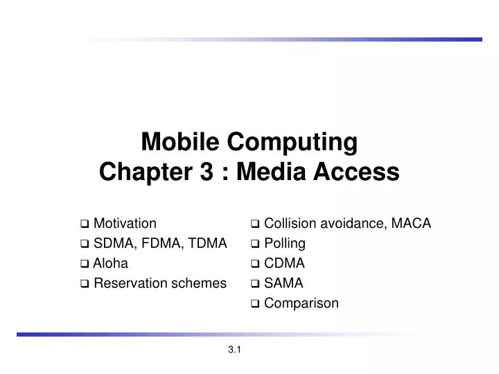 mobile com puting chapter 3 media access