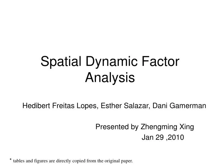 spatial dynamic factor analysis