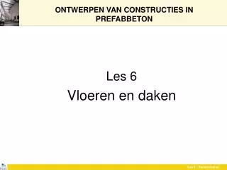 ontwerpen van constructies in prefabbeton