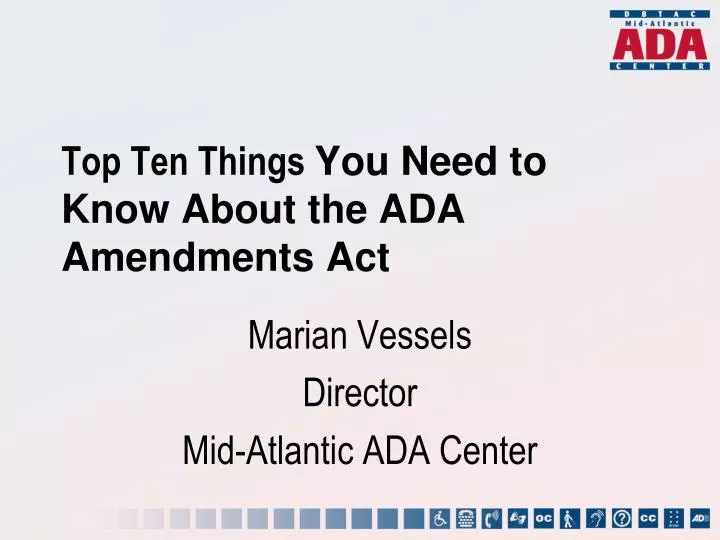 top ten things you need to know about the ada amendments act