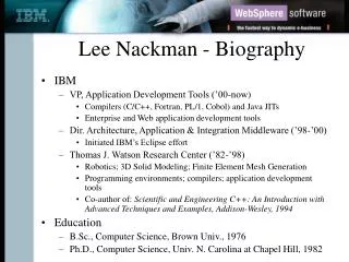 Lee Nackman - Biography