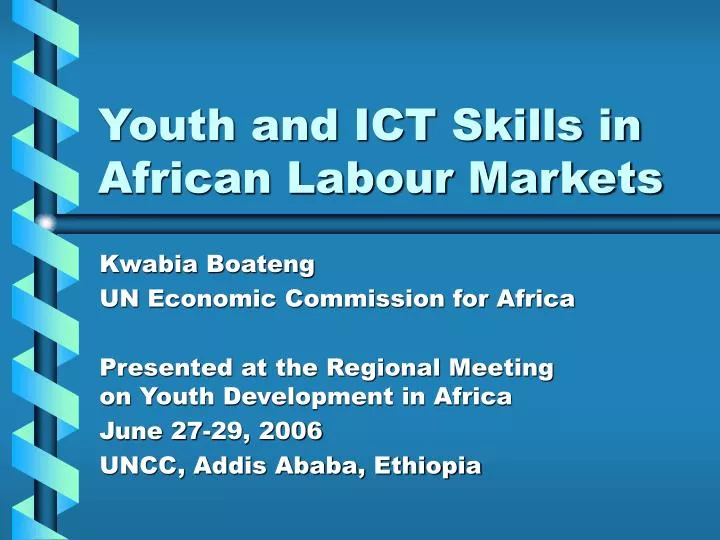 youth and ict skills in african labour markets