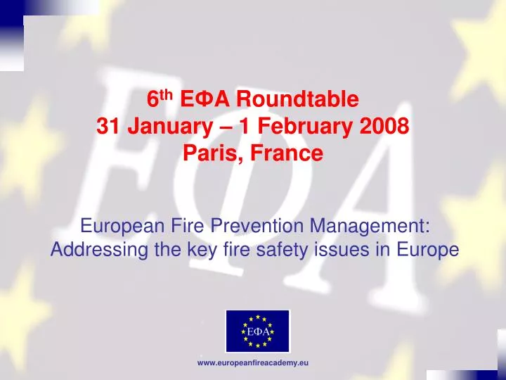 6 th e a roundtable 31 january 1 february 2008 paris france